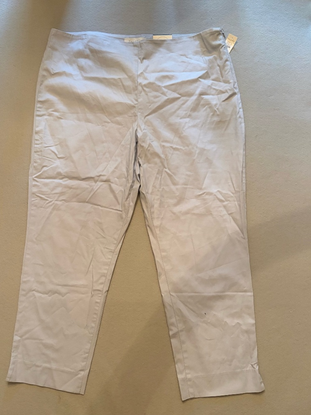 NWT Talbots Simply Flattering Chino Pants Pale Blue Size 14